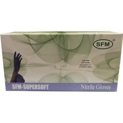 Перчатки SFM SuperSoft нитриловые смотровые одноразовые фиолетовые, размер M (100 пар/упак)