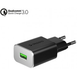 Сетевое зарядное устройство Deppa, USB, 2A (Qualcomm Quick Charge 3.0) Черное (11384)