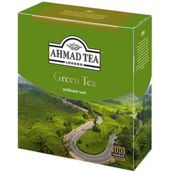 Чай Ahmad Tea зеленый в пакетиках, (100пакх2гр)