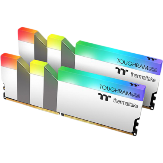 Модуль памяти DIMM 16Gb 2х8Gb DDR4 PC28800 3600MHz Thermaltake Toughram RGB White (R022D408GX2-3600C18A)