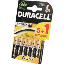 Батарейки Duracell LR03-6BL Basic AAA 6шт