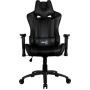 Кресло для геймера Aerocool AC120 RGB-B , черное, с перфорацией, с RGB подсветкой, до 150 кг, размер, см (ШхГхВ) : 70х55х124/132.