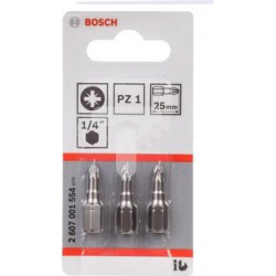 Набор бит PZ 3 предмета Bosch EX, PZ1, 25мм 2607001554