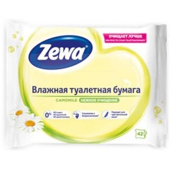 Влажная туалетная бумага Zewa Ромашка (42 шт/уп.)