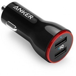 Автомобильное зарядное устройство Anker PowerDrive 2 2xUSB, 4.8A, черное (A2310G11)