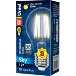 Uniel Sky LED-A60-10W/WW/E27/CL PLS02WH UL-00002625