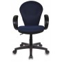 Кресло Бюрократ Ch-687AXSN #Blue черный пластик синяя ткань JP-15-5