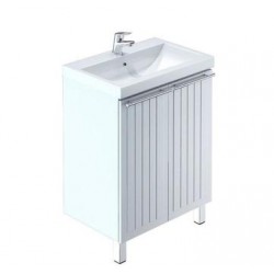 Комплект мебели для ванной Milardo Amur напольная тумба, белая, 60 см AMU60W2M95K