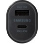 Автомобильное зарядное устройство Samsung EP-L5300, кабель USB Type-C, USB + USB Type-C, черное