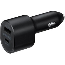 Автомобильное зарядное устройство Samsung EP-L5300, кабель USB Type-C, USB + USB Type-C, черное