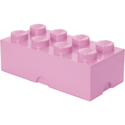 Пластиковый кубик LEGO для хранения 8, розовый