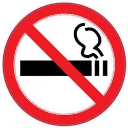 Наклейка 'Не курить' наружная, 10х10 см