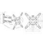 Кронштейн наклонно-поворотный Kromax ATLANTIS-40 26-65' до 40кг Vesa до 400x400 white