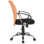 Кресло Рива RCH 8075 Чёрная ткань/Оранжевая сетка (DW-05)