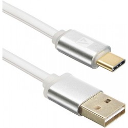 Кабель USB2.0-Type C 1m ACD-Smart ACD-U915-C2W LED индикация, белый