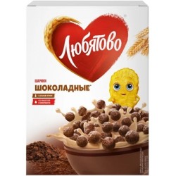 Готовый завтрак Любятово Шарики шоколадные, коробка 250 гр