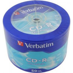 Оптический диск CDR диск Verbatim DL 700Mb 52x Shrink 50шт. (43728)