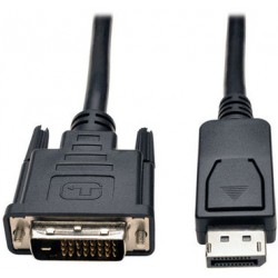 Кабель DisplayPort M - DVI 1.0м черный, экран