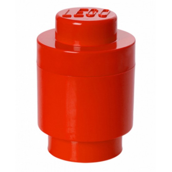 Пластиковый контейнер LEGO для хранения, круглый, красный