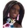 Кукла Mattel Barbie Игра с модой FBR37 (африканка, белое платье в цветочек)
