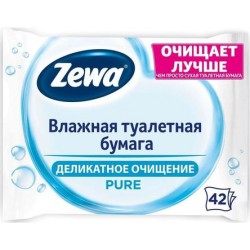 Влажная туалетная бумага Zewa Pure (42 шт/уп.)