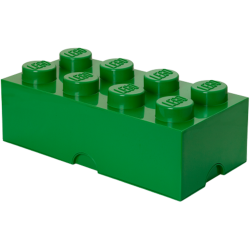 Пластиковый кубик LEGO для хранения 8, зеленый