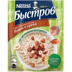 Nestle Каша Быстров Prebio 5 злаков изюм и орехи 40 гр