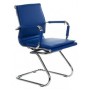 Кресло на полозьях Бюрократ CH-993-Low-V/blue синий иск.кожа