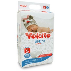 Подгузники Yokito S (0-6 кг) 82 шт