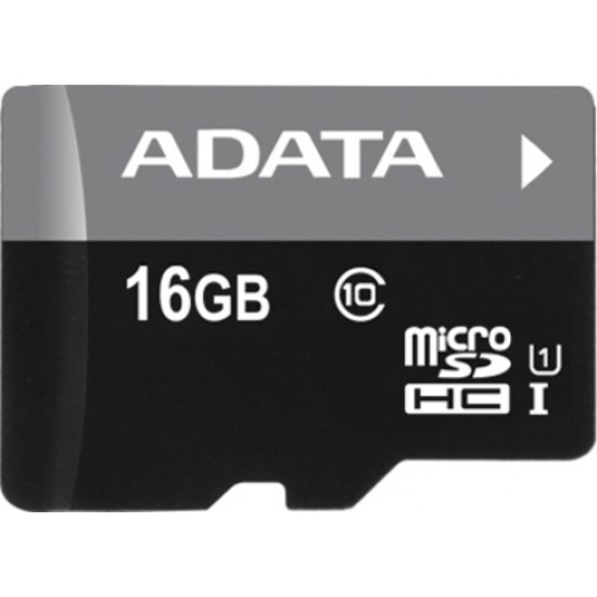 Micro SecureDigital 16Gb SDHC A-Data , UHS-I Class 10 (AUSDH16GUICL10-RA1) + SD адаптер