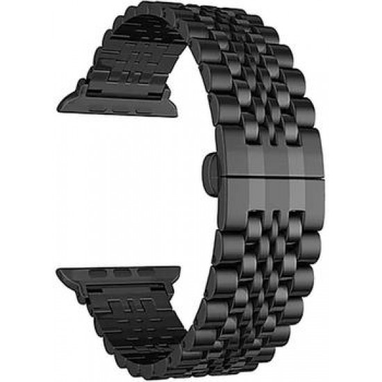 Ремень для умных часов Стальной ремешок для умных часов Lyambda Castor для Apple Watch 38/40 mm Black
