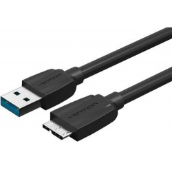 Кабель USB3.0 тип А(m)-microB(5P) 1м Vention (VAS-A48-B100) Black Edition