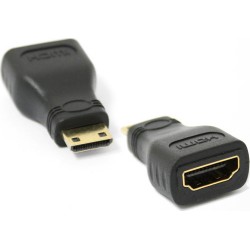 Переходник miniHDMI (M) - HDMI (F)
