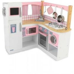 Большая детская кухня KidKraft из дерева для девочек 'Изысканный уголок' (Grand Gourmet Corner Kitchen) 53185_KE