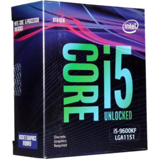 Процессор Intel Core i5-9600KF, 3.7ГГц, (Turbo 4.6ГГц), 6-ядерный, L3 9МБ, LGA1151v2, BOX