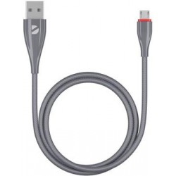 Кабель USB-MicroUSB 1m серый Deppa (72286) ceramic