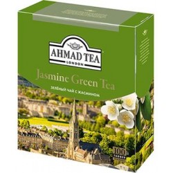 Чай Ahmad Tea зеленый с жасмином, в пакетиках, (100пакх2гр)