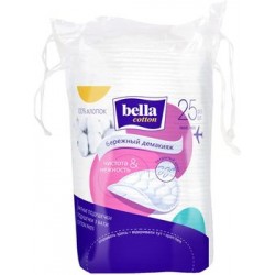 Ватные подушечки Bella Cotton бережный демакияж. Чистота и нежность, 25 шт/уп.