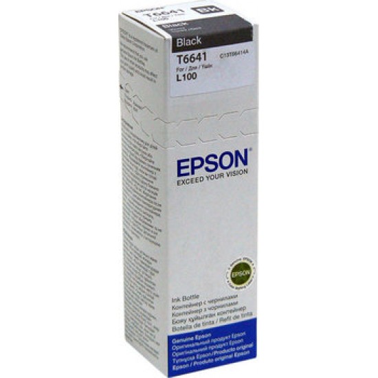 Чернила EPSON T6641 Black для L100/L110/L200/L210/L300 70мл C13T66414A