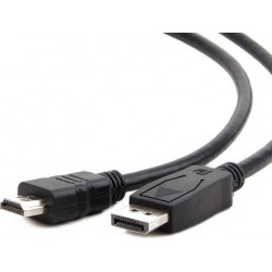 Кабель Display port (m) - HDMI(m) 1.8m черный, экран