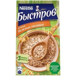 Nestle Хлопья овсяные Быстров Нежные варимые, 350 г.