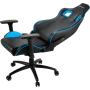 Кресло для геймера Sharkoon Elbrus 2 чёрно-синее (синтетическая кожа, регулируемый угол наклона, механизм качания)