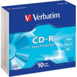 Оптический диск CDR диск Verbatim DL 700Mb 52x 10шт (slim box) (43415)