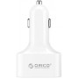 Автомобильное зарядное устройство Orico UCH-Q3-WH (2x2.4A+2A(QC3.0)) USB белый
