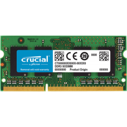 Модуль памяти SO-DIMM DDR3L 16Gb PC12800 1600Mhz Crucial (CT204864BF160B)