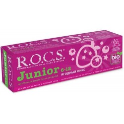 Зубная паста ROCS Junior для детей 6-12 лет Ягодный Микс, 74 гр