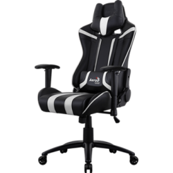 Кресло для геймера Aerocool AC120 AIR-BW , черно-белое, с перфорацией, до 150 кг, размер, см (ШхГхВ) : 70х55х124/132.
