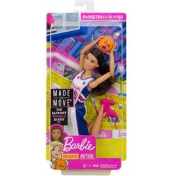Кукла Mattel Barbie Кукла-спортсменка безграничные движения DVF68/FXP06 (баскетболистка брюнетка)