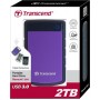 Внешний жесткий диск 2.5' 2Tb Transcend TS2TSJ25H3P USB3.0 5400rpm Черно-фиолетовый