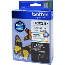 Картридж Brother LC-669XLBK Black для MFCJ2320/2720 (2400стр)